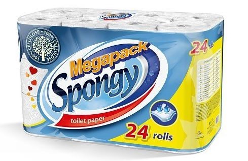TP Spongy 2vr 100% celuloza 16m | Papírové a hygienické výrobky - Toaletní papíry TP Spongy 2vr 100% celuloza 16m | Papírové a hygienické výrobky - Toaletní papíry